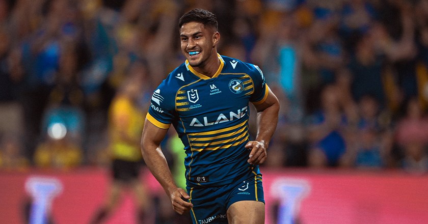 Celebrating a try in PARRAdise.