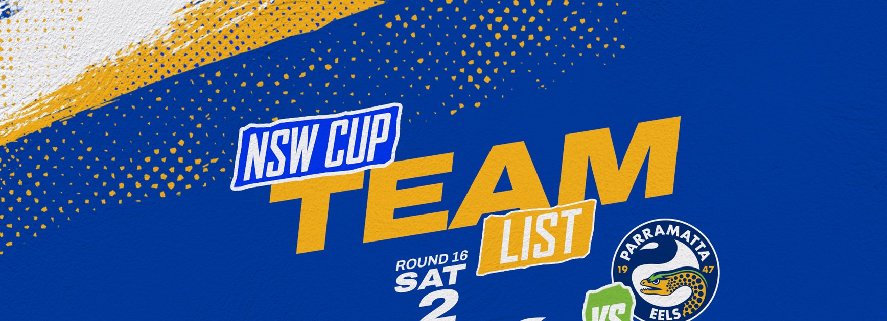 NSW Cup Team List - Rabbitohs v Eels, Round 16