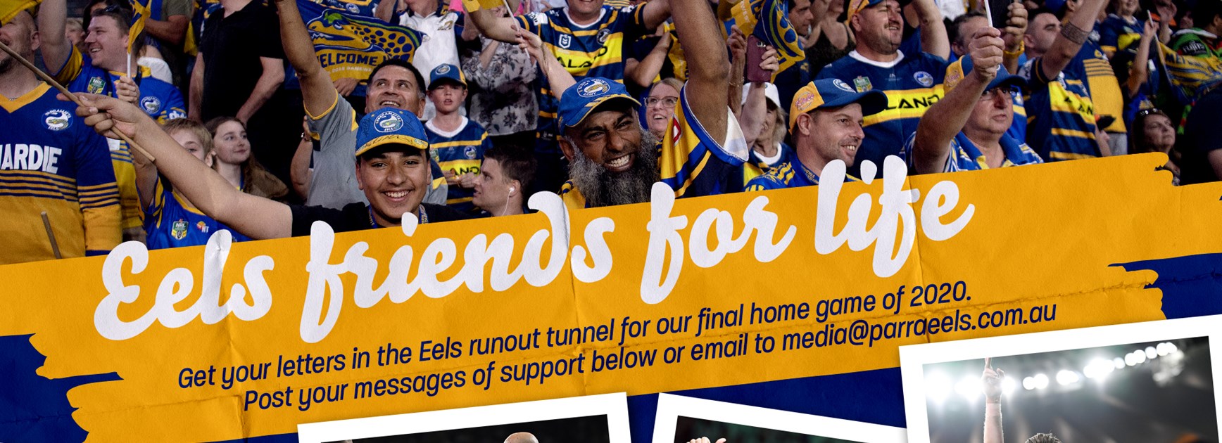 Get your letters in the Eels' runout tunnel