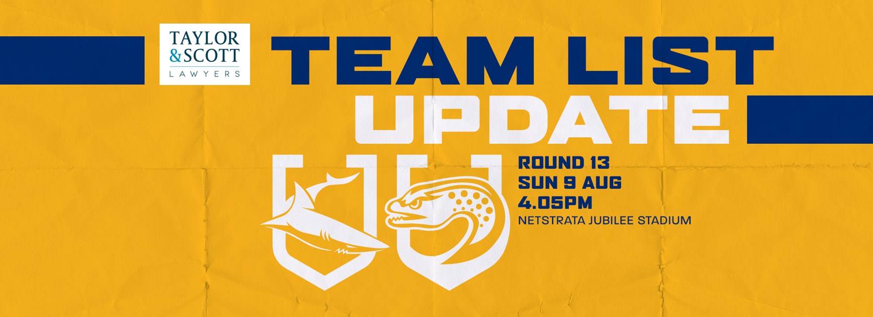 Team List Update: Sharks v Eels, Round 13