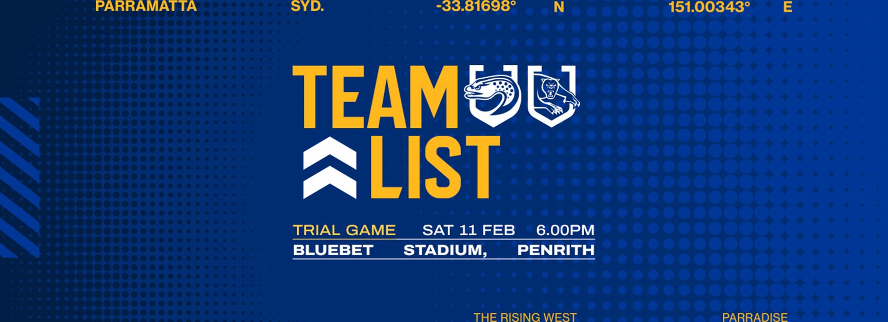 NRL Team List: Trial v Panthers