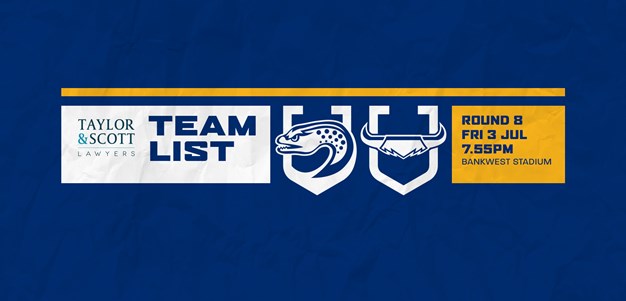 Team List: Eels v Cowboys, Round Eight
