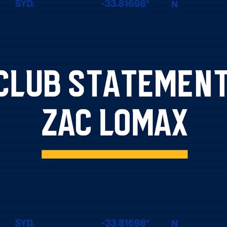 Club Statement: Zac Lomax