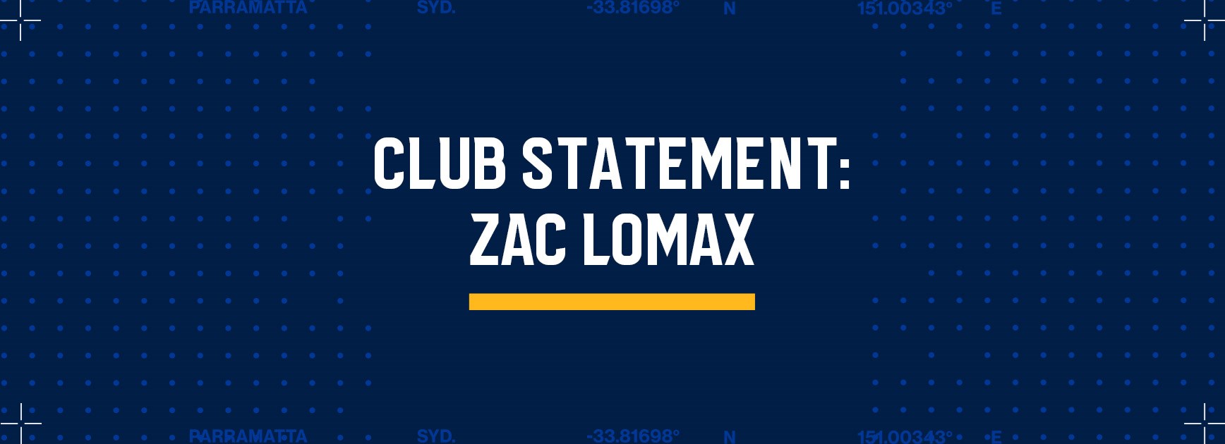 Club Statement: Zac Lomax