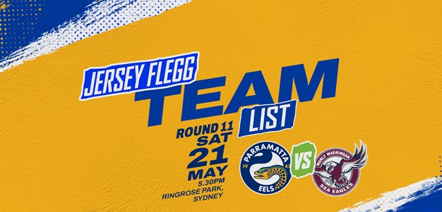 Jersey Flegg Cup Team List - Eels v Sea Eagles, Round 11