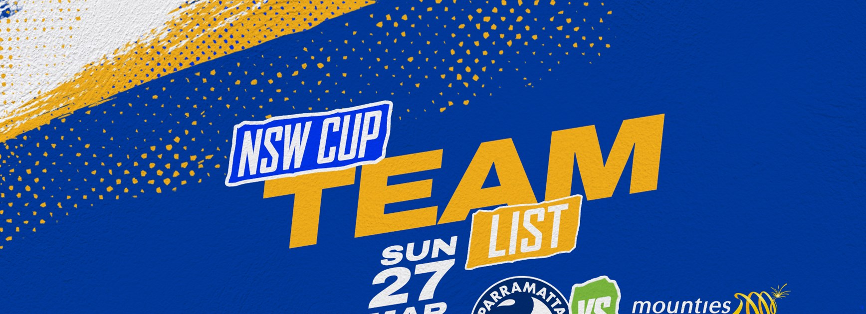 NSW Cup Team List - Mounties v Eels, Round Three