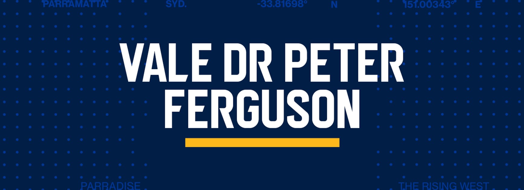 Vale Dr Peter Ferguson