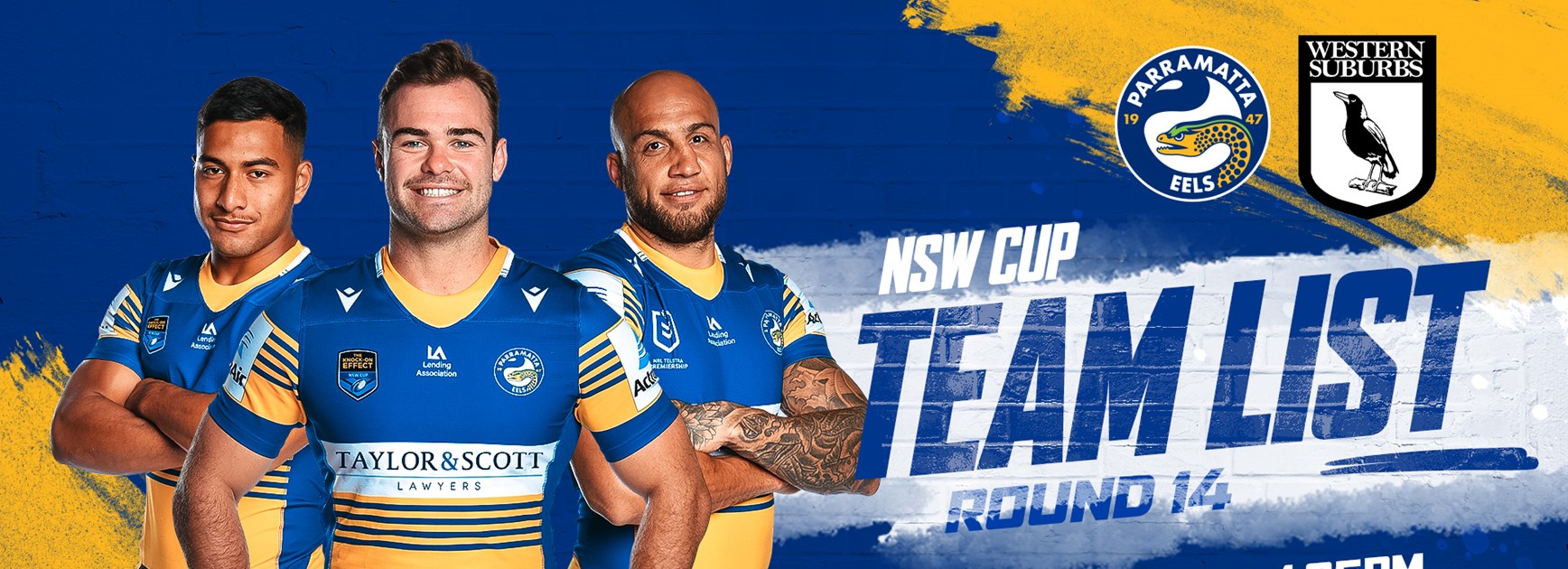 NSW Cup Team List - Eels v Magpies, Round 14