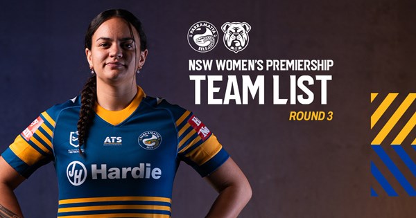 NSW Women's Premiership Team List: Round 3 | Eels
