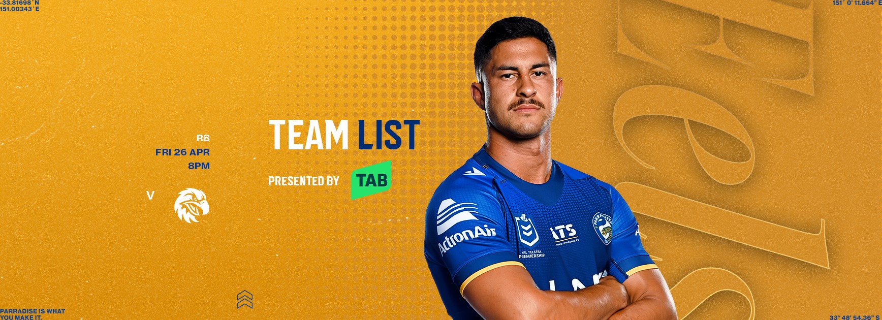 NRL Team List: Round 8