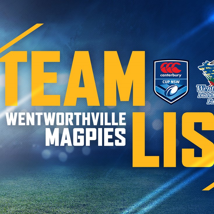 Wentworthville Magpies Round 15 Team List