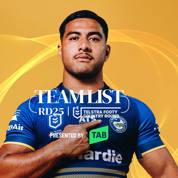 NRL Team List: Round 25