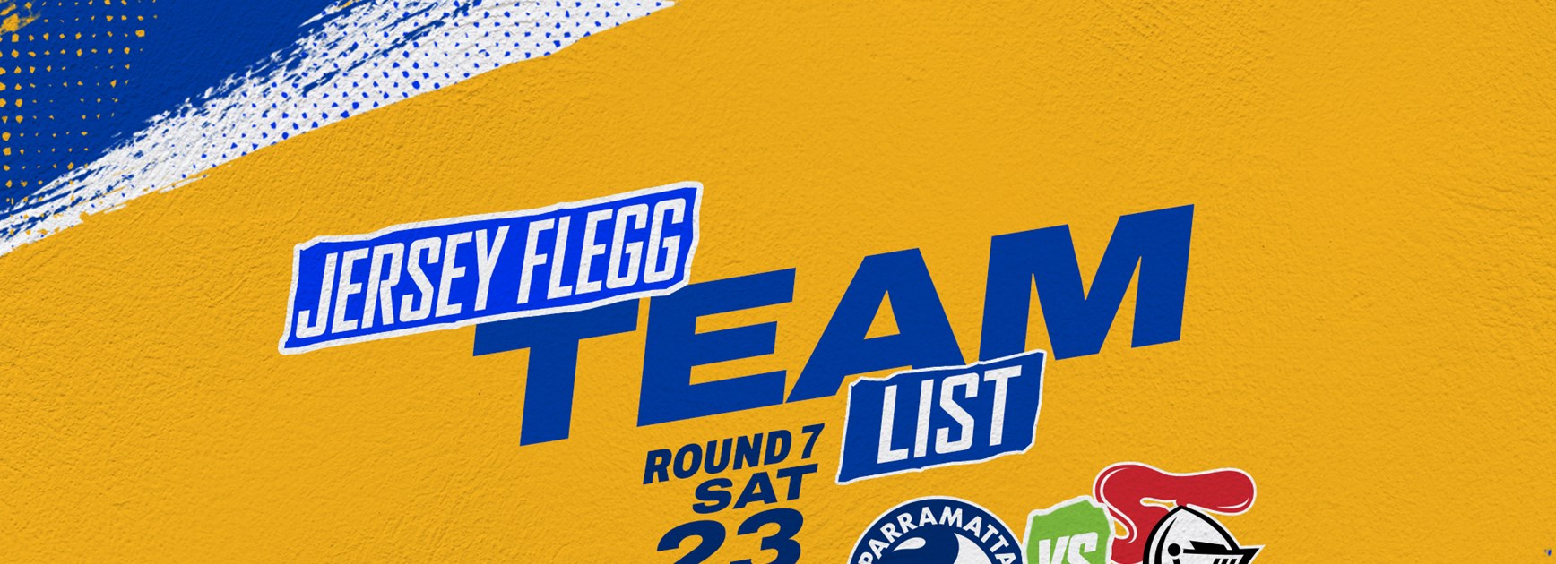 Jersey Flegg Cup Team List - Knights v Eels, Round Seven