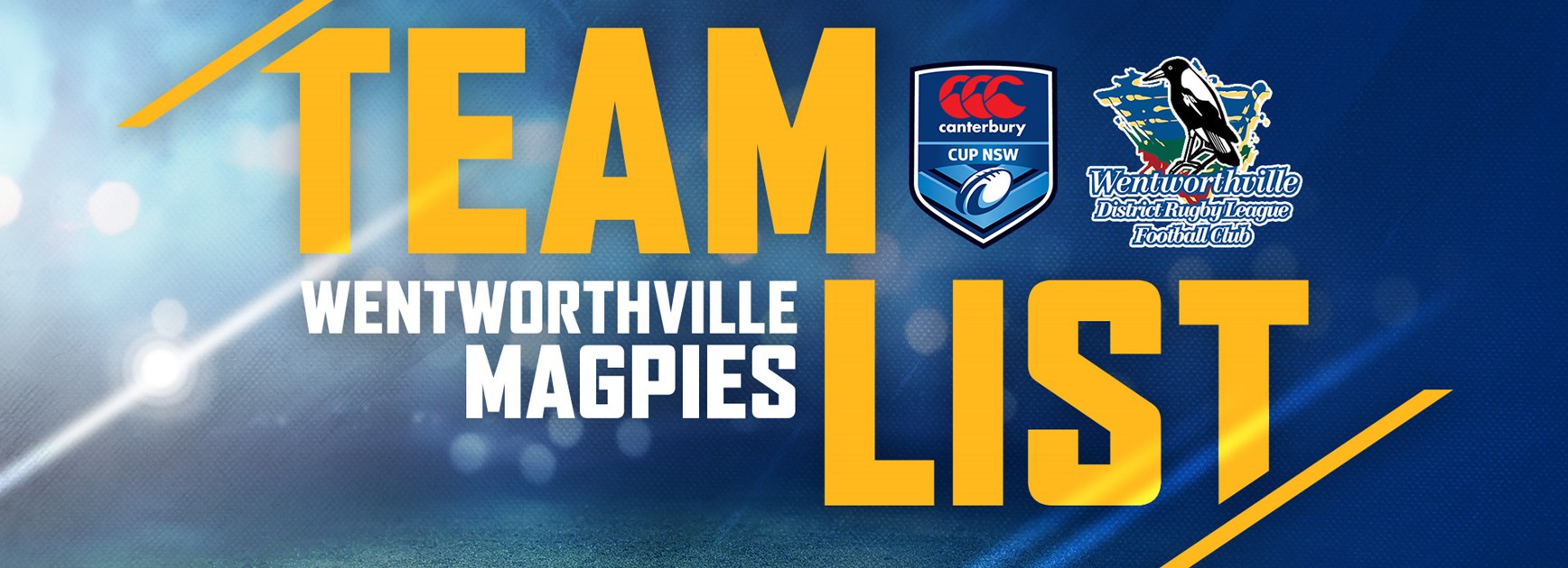 Wentworthville Magpies Round One Team List