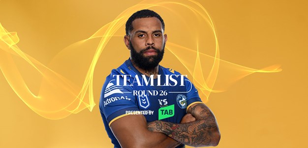 NRL Team List: Round 26
