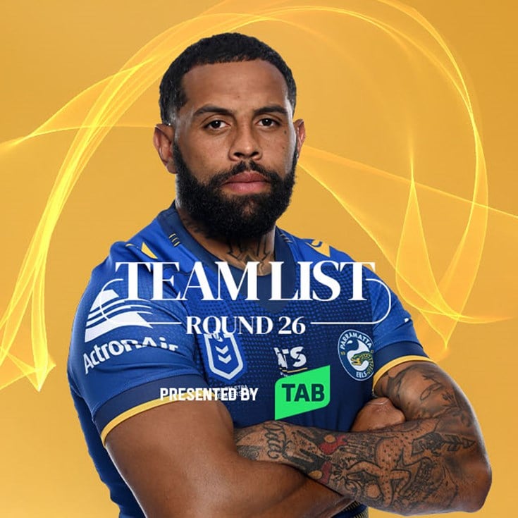 NRL Team List: Round 26