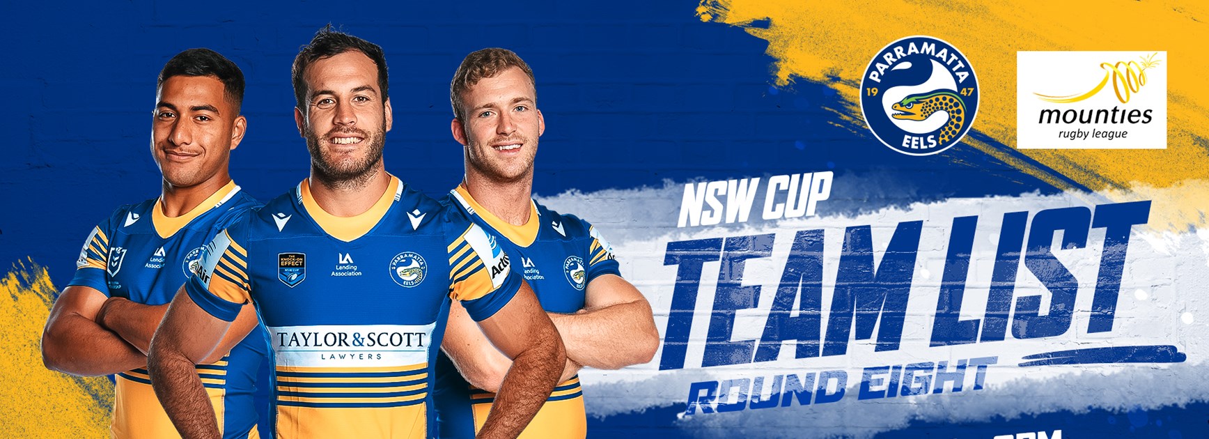 NSW Cup Team List - Mounties v Eels, Round Eight
