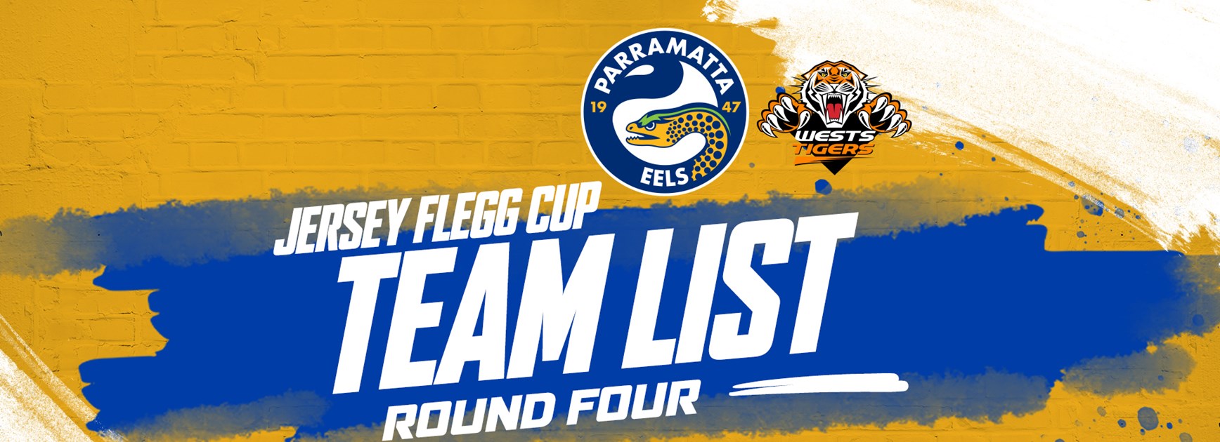 Jersey Flegg Team List - Tigers v Eels, Round Four