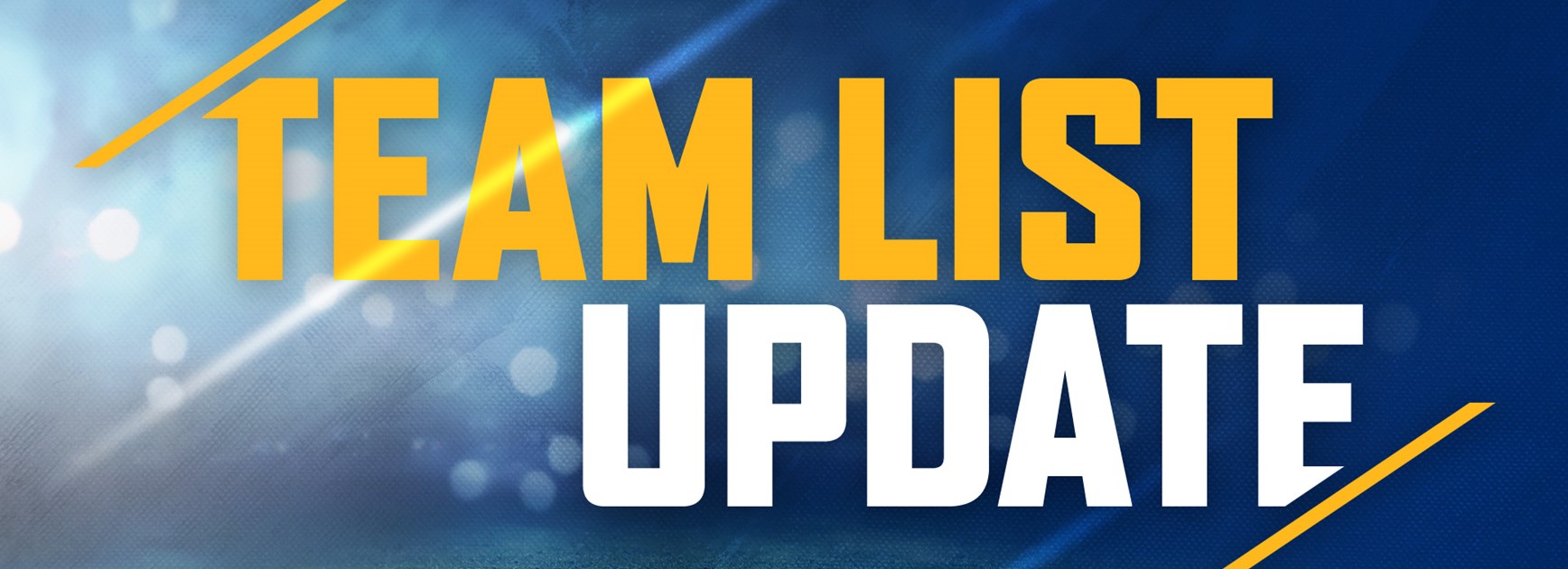 Team List Update: Panthers v Eels, Round One