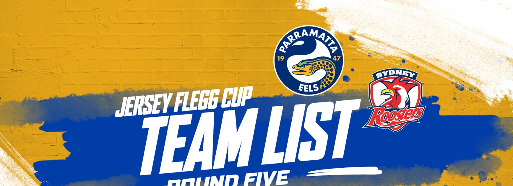 Jersey Flegg Team List - Eels v Roosters, Round Five