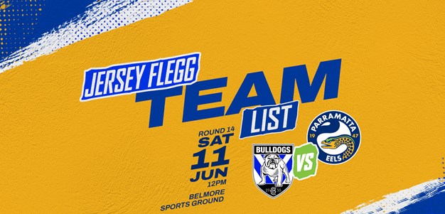 Jersey Flegg Cup Team List - Bulldogs v Eels, Round 14