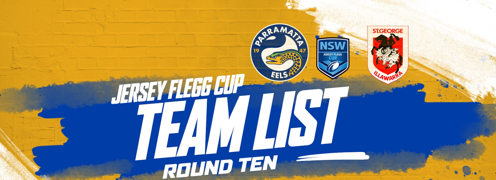 Jersey Flegg Cup Team List - Eels v Dragons, Round Ten