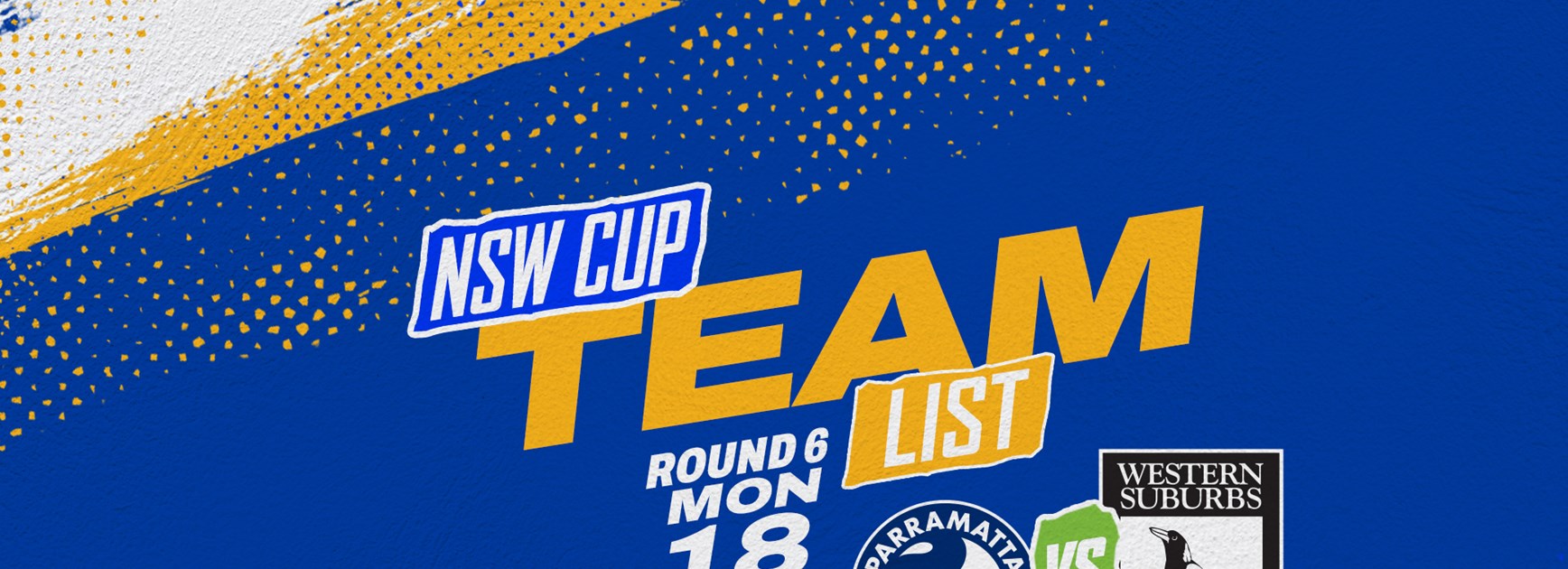 NSW Cup Team List - Eels v Magpies, Round Six