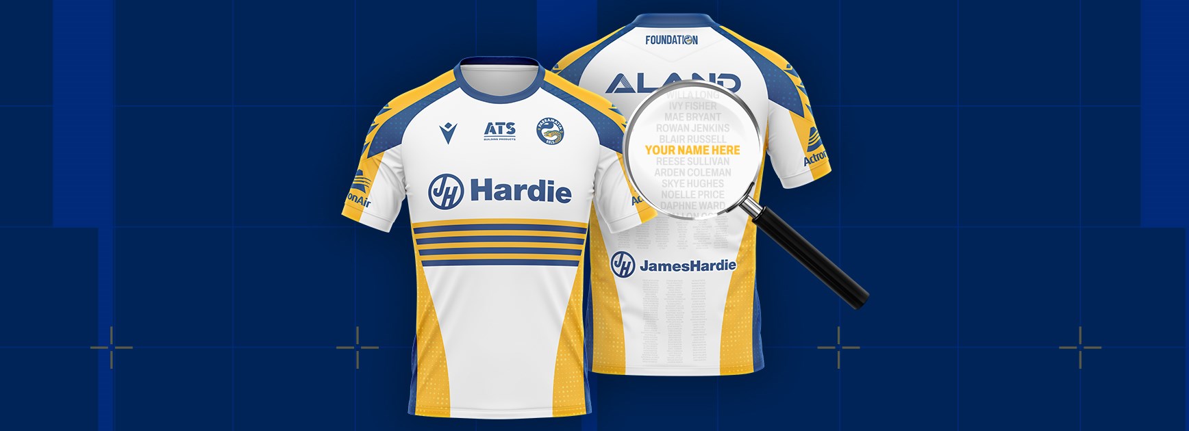 Get YOUR name on the Eels Foundation Warm Up Tee