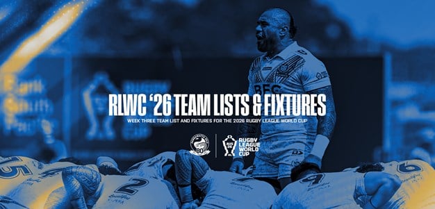 Team Lists & Fixtures: Rugby League World Cup Week 3
