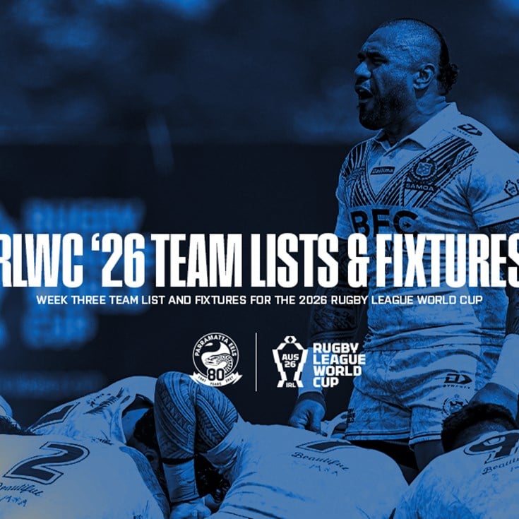 Team Lists & Fixtures: Rugby League World Cup Week 3