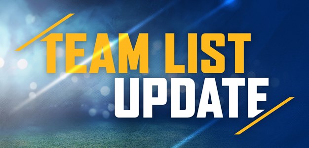 Team List Update: Eels v Dragons, Round Eight