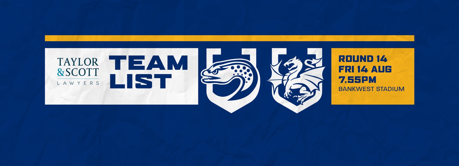 Team List: Eels v Dragons, Round 14