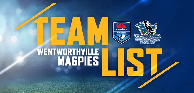 Wentworthville Magpies v Newtown Jets Round 13 Team List