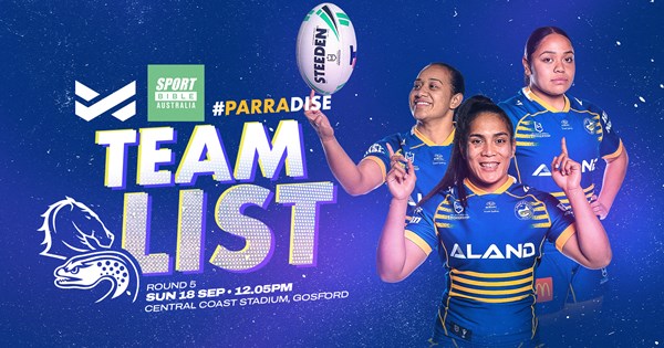 NRLW Team List - Round 5 Broncos v Eels | Eels