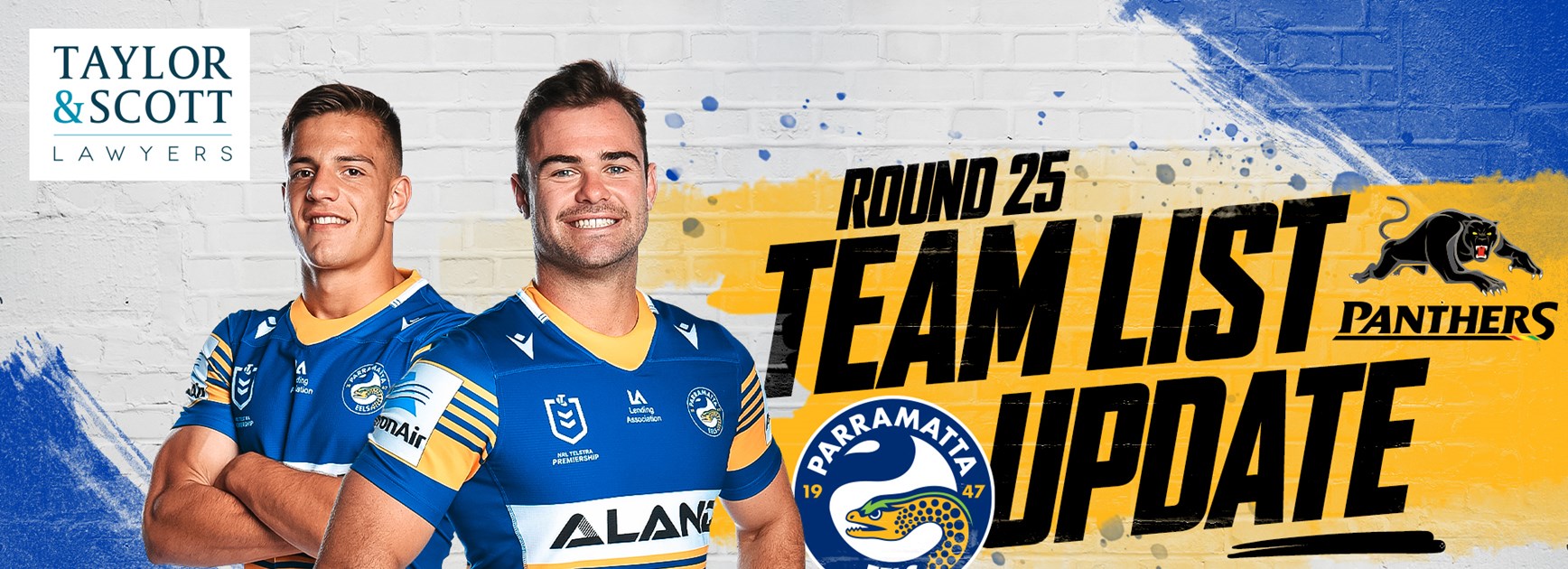 Team List Update - Eels v Panthers, Round 25