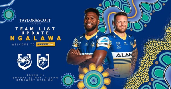 Team List Update - Eels v Sea Eagles, Round 11 | Eels