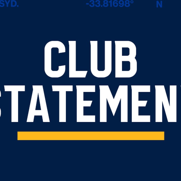 Club Statement: Brad Arthur
