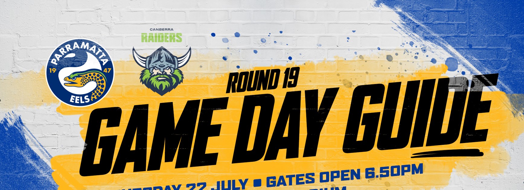 Game Day Guide - Eels v Raiders, Round 19