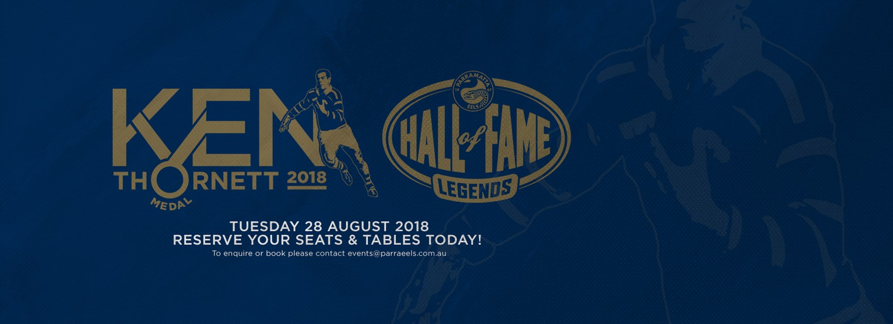 Book your spot to the Eels Ken Thornett Medal and Hall of Fame Dinner