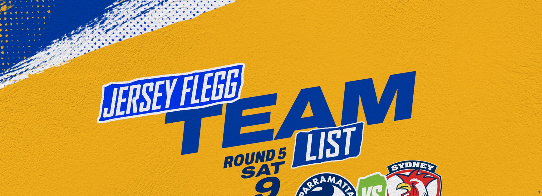 Jersey Flegg Cup Team List - Round Five