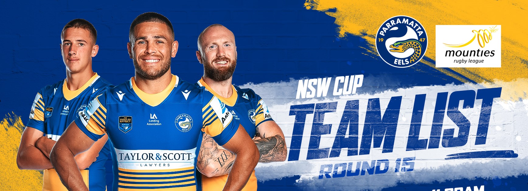 NSW Cup Team List - Eels v Mounties, Round 15