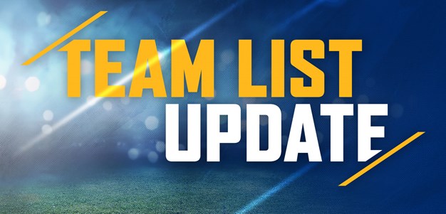 Team List Update: Dragons v Eels, Round 20