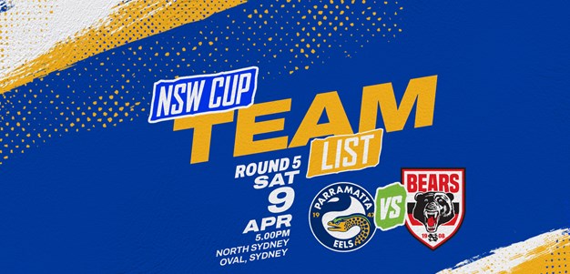 NSW Cup Team List - Round Five
