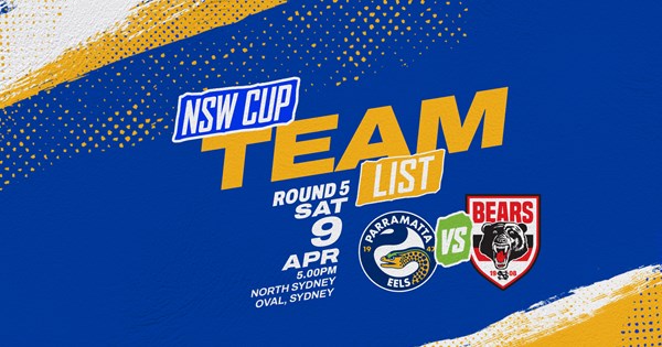 NSW Cup Team List - Round Five | Eels