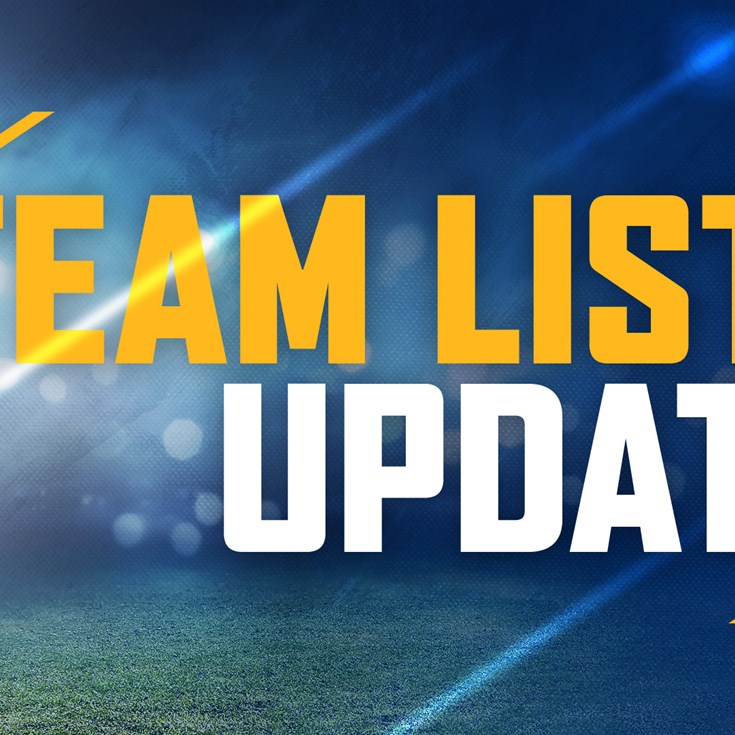 Team List Update: Eels v Wests Tigers, Round Six