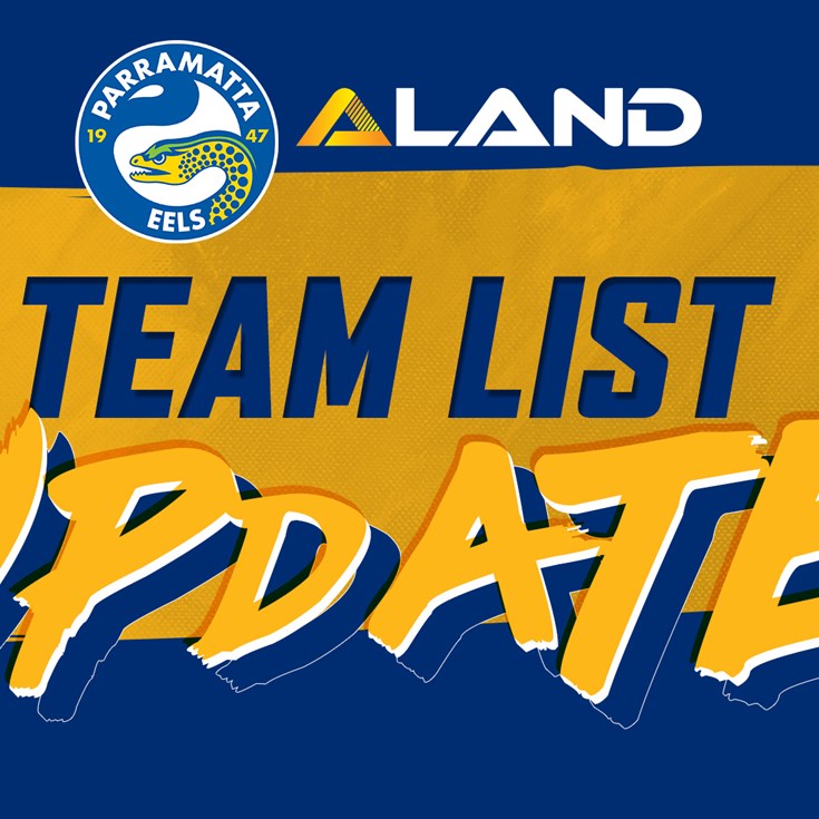 Eels v Dragons Team List Update