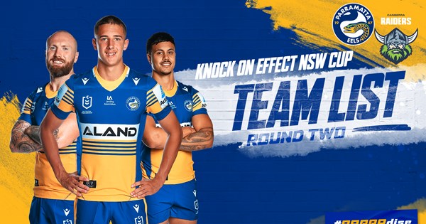 NSW Cup Team List - Eels v Raiders, Round Two | Eels
