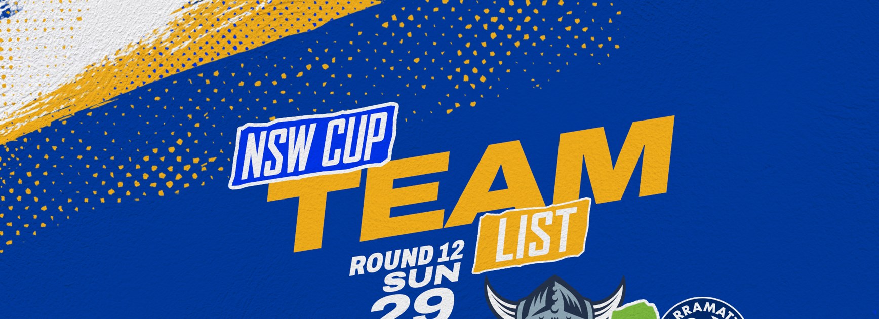 NSW Cup Team List - Raiders v Eels, Round 12