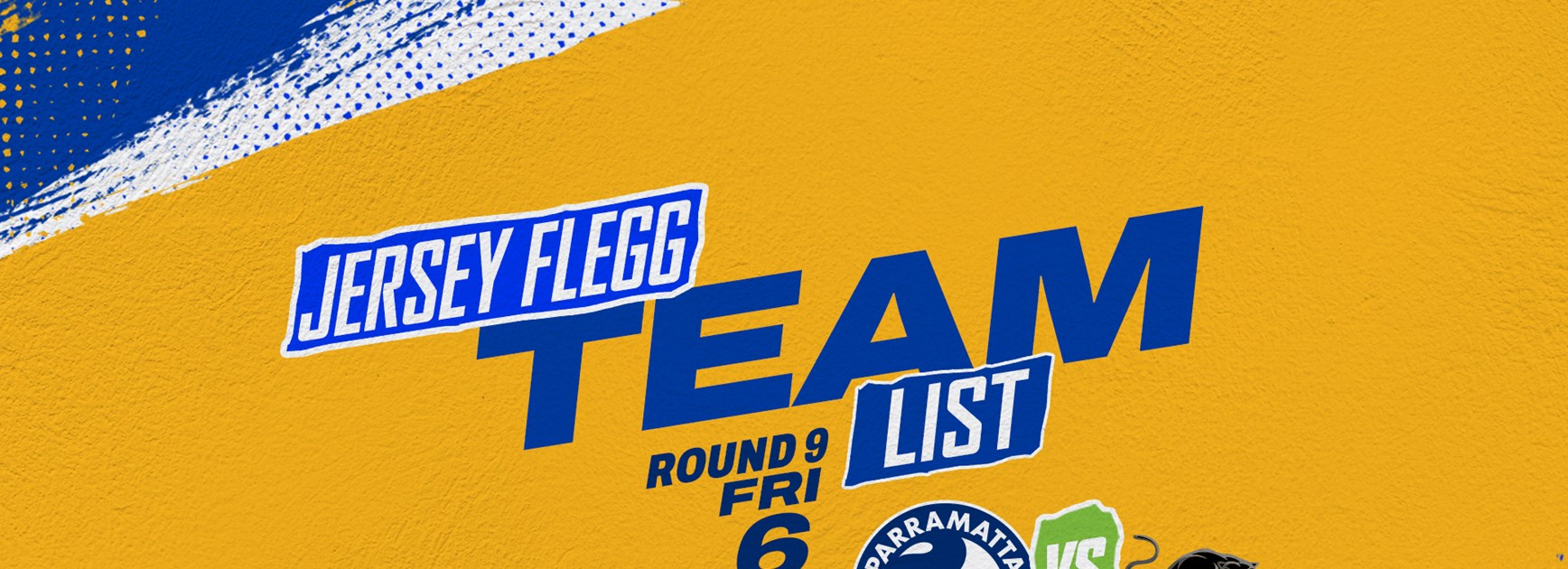 Jersey Flegg Team List - Panthers v Eels, Round Nine