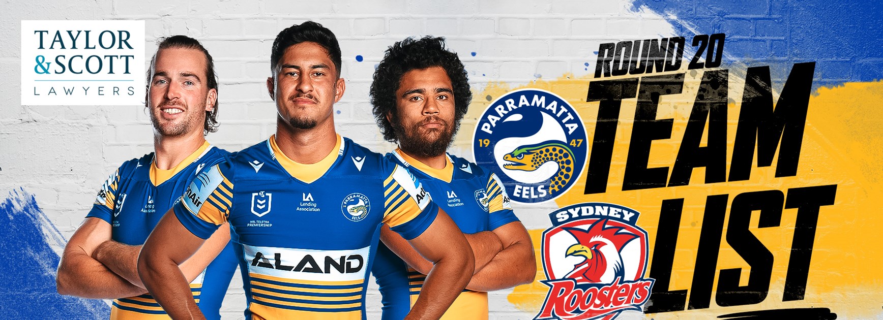 Team List - Roosters v Eels, Round 20
